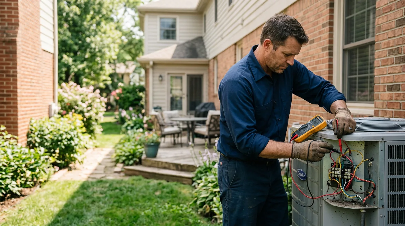 HVAC technician working near Jamesport, NY